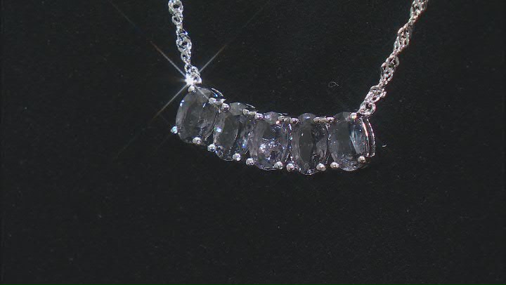 Platinum Spinel Rhodium Over Sterling Silver Necklace 2.13ctw Video Thumbnail