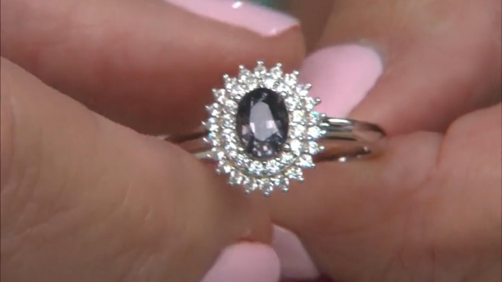 Platinum Spinel Rhodium Over Sterling Silver Ring 1.13ctw Video Thumbnail