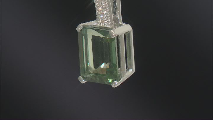 Green Labradorite Rhodium Over Sterling Silver Pendant With Chain 2.72ctw Video Thumbnail