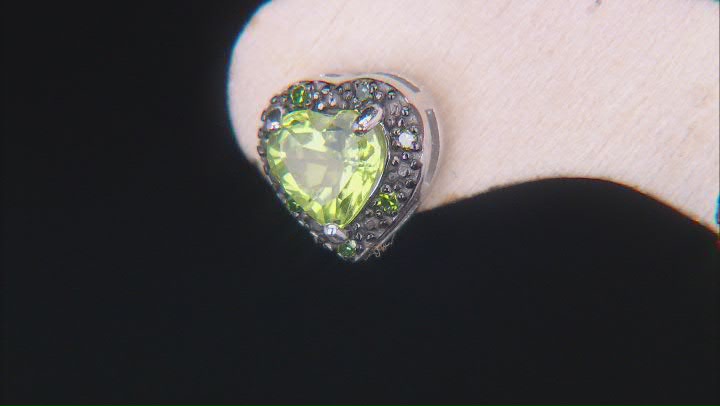 Green Peridot Rhodium Over Sterling Silver Stud Earrings 0.91ctw Video Thumbnail