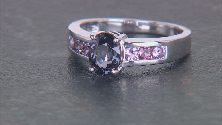 Platinum Spinel Rhodium Over Sterling Silver Ring 1.52ctw Video Thumbnail