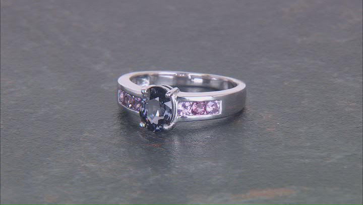 Platinum Spinel Rhodium Over Sterling Silver Ring 1.52ctw Video Thumbnail