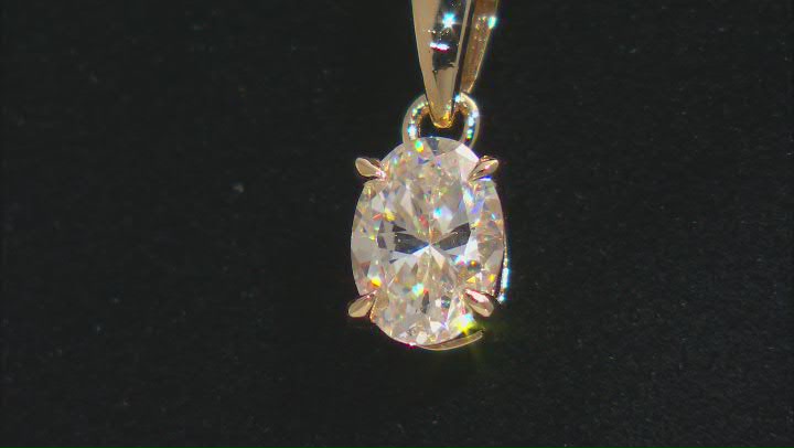 Strontium Titanate 18k yellow gold over sterling silver pendant 95ct. Video Thumbnail