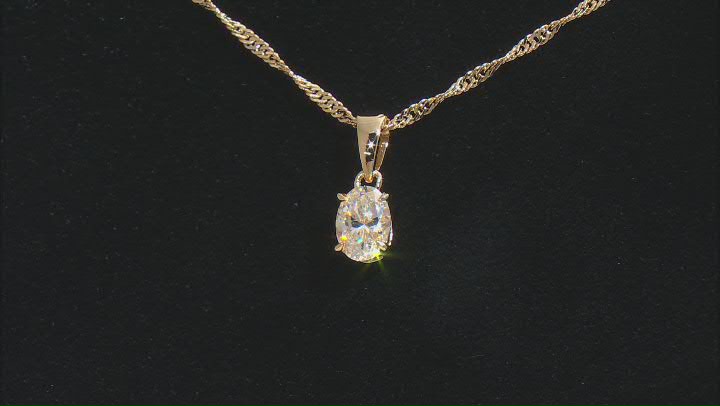 Strontium Titanate 18k yellow gold over sterling silver pendant 95ct. Video Thumbnail