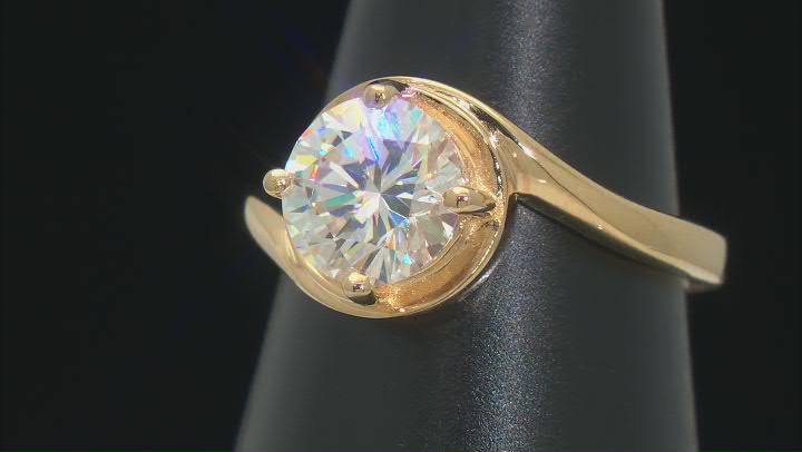 Strontium Titanate 18k Yellow Gold Over Silver Ring 2.85ct Video Thumbnail