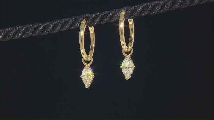Strontium Titanate 18k Yellow Gold Over Silver Earrings 1.60ctw Video Thumbnail