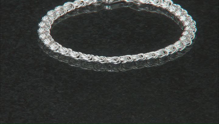 Sterling Silver Rosetta Link Bracelet 8 inch Video Thumbnail