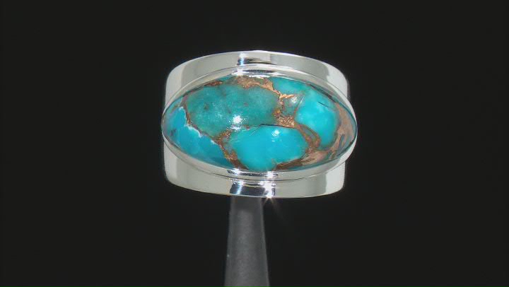 Turquoise Kingman Sterling Silver Ring Video Thumbnail