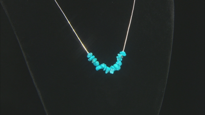 Blue Sleeping Beauty Turquoise Liquid Silver Necklace Video Thumbnail