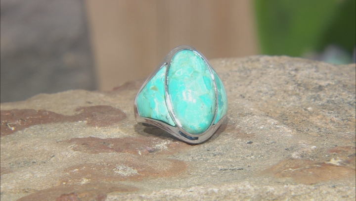 Turquoise Rhodium Over Silver Ring Video Thumbnail