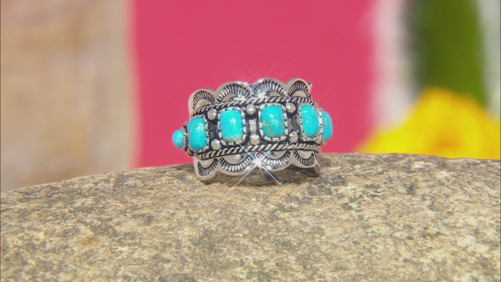Blue Arizona Turquoise Sterling Silver Ring Video Thumbnail