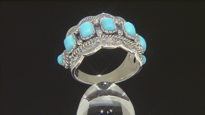 Blue Arizona Turquoise Sterling Silver Ring Video Thumbnail