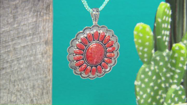 Coral Rhodium Over Sterling Silver Enhancer Video Thumbnail