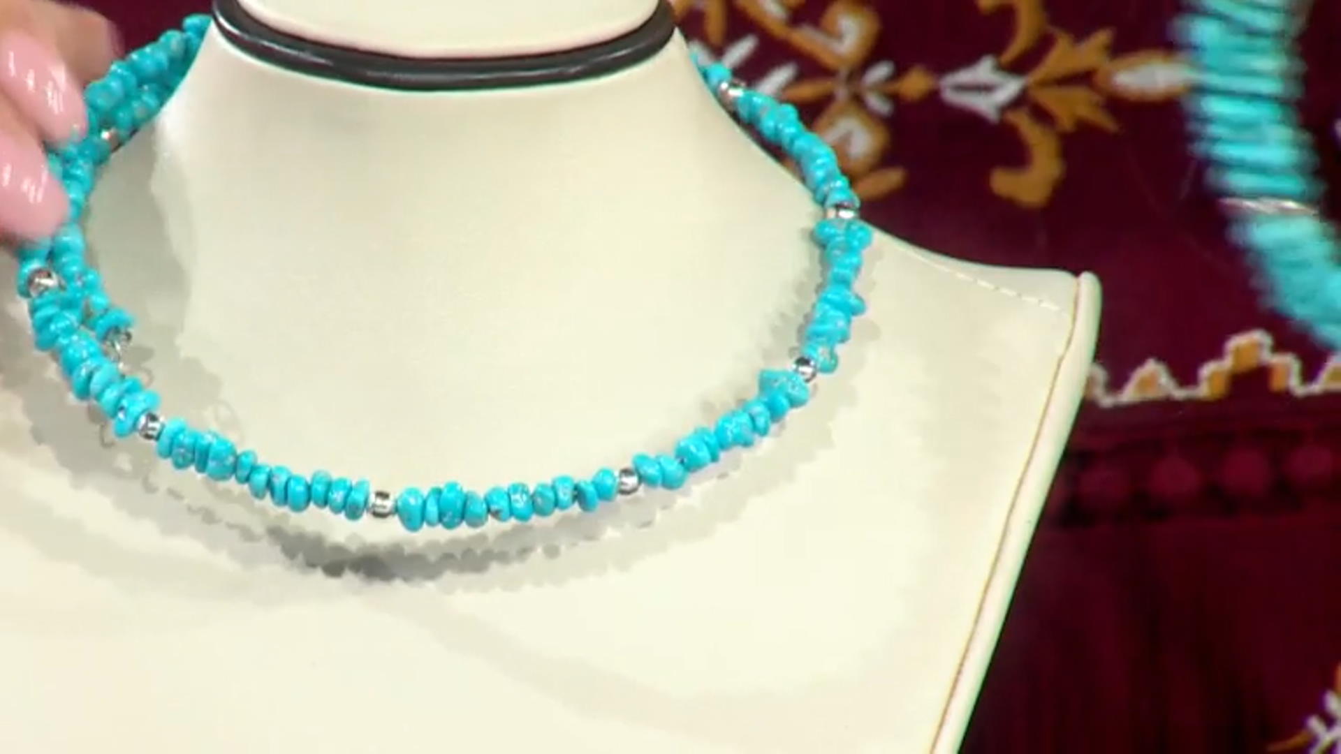 Blue Sleeping Beauty Turquoise Sterling Silver Choker Necklace Video Thumbnail