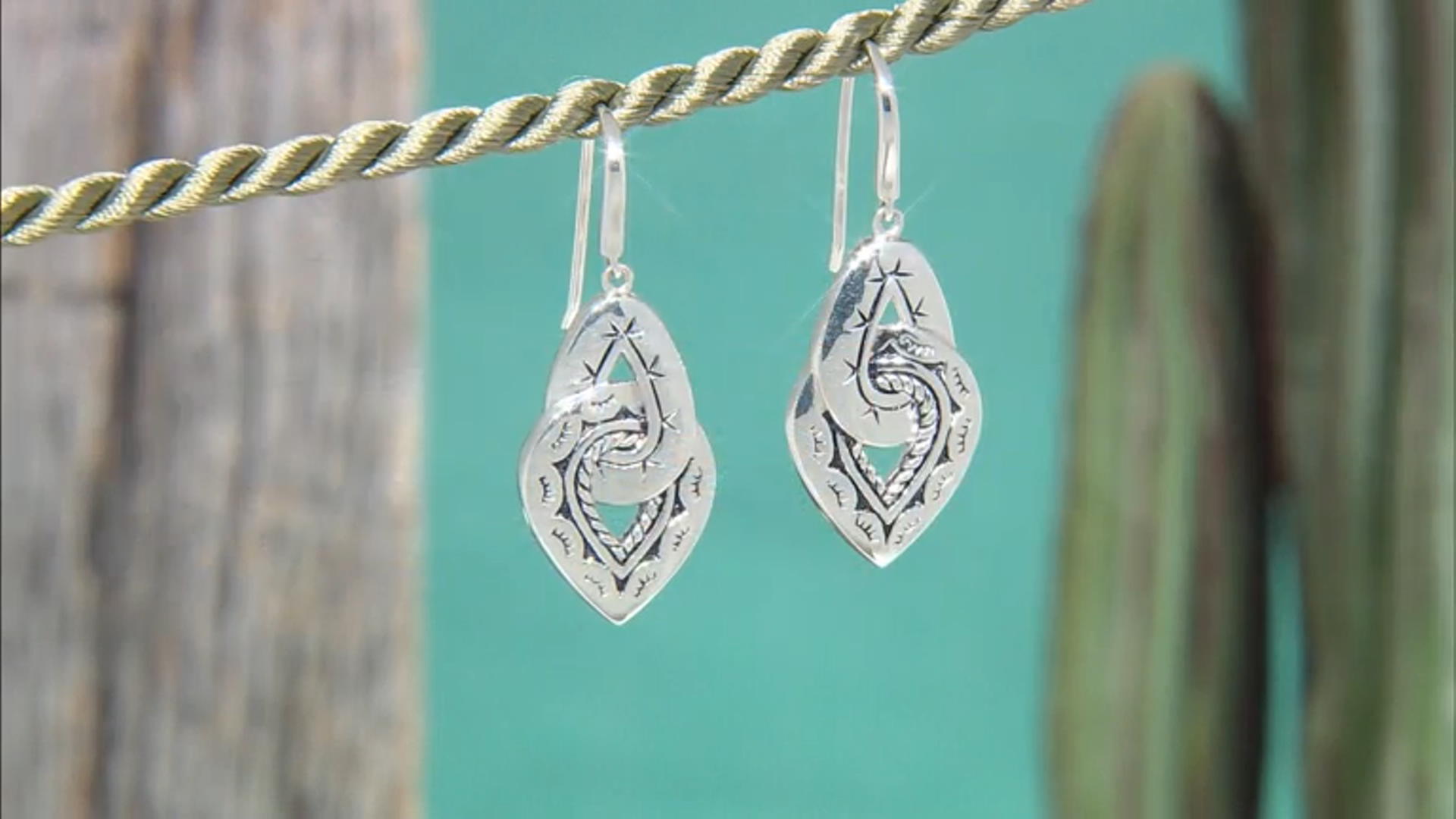 Oxidized Rhodium Over Sterling Silver Knot Earrings Video Thumbnail