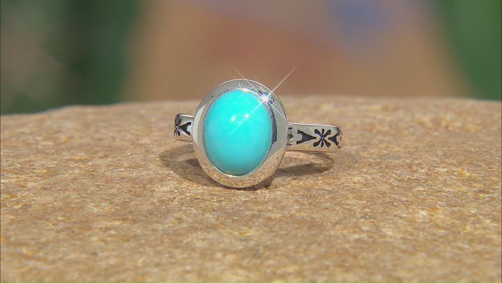 Sleeping Beauty Turquoise Sterling Silver Ring Video Thumbnail