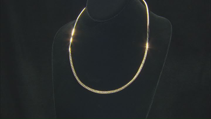 18K Yellow Gold Over Brass Collar Necklace Video Thumbnail