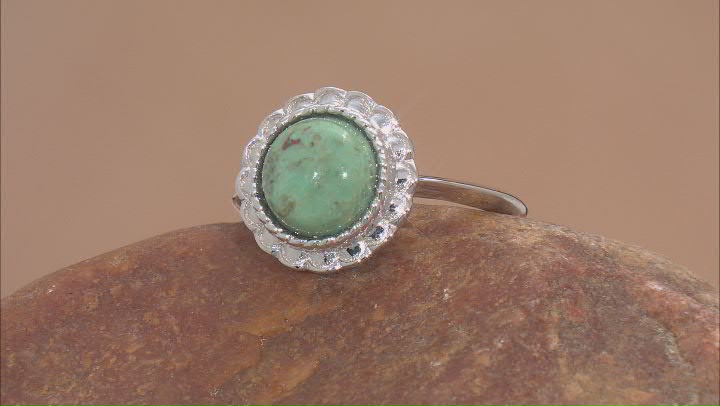 Green Kingman Turquoise Rhodium Over Silver Ring, Pendant, & Earring Box Set Video Thumbnail