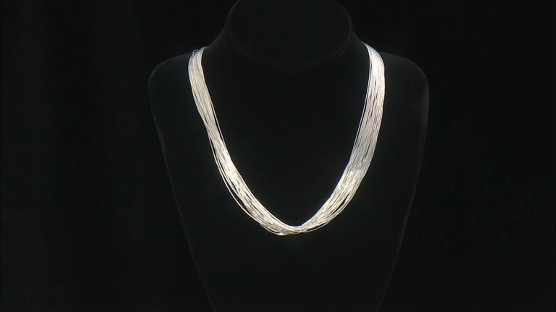 10 Strand 30" Liquid Silver Necklace Video Thumbnail