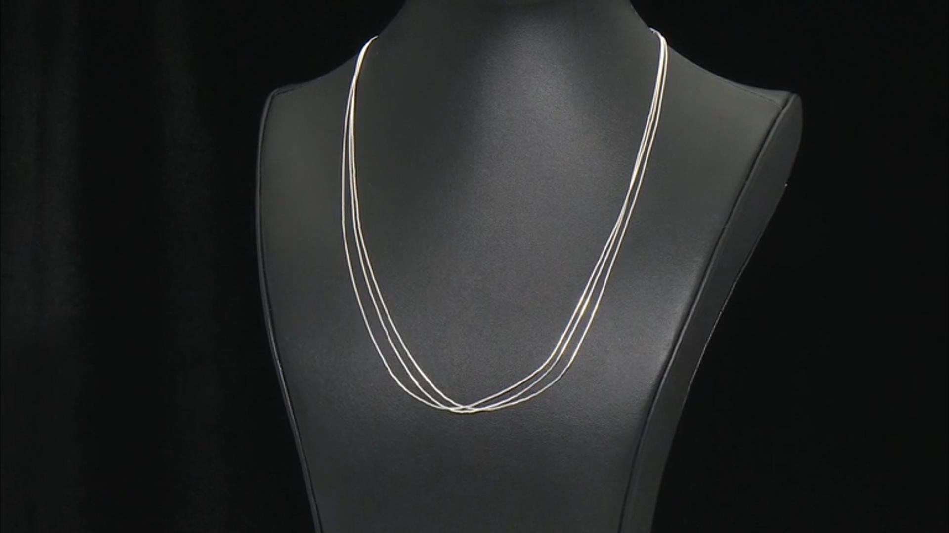 3-Strand Liquid Silver 20" Necklace Video Thumbnail