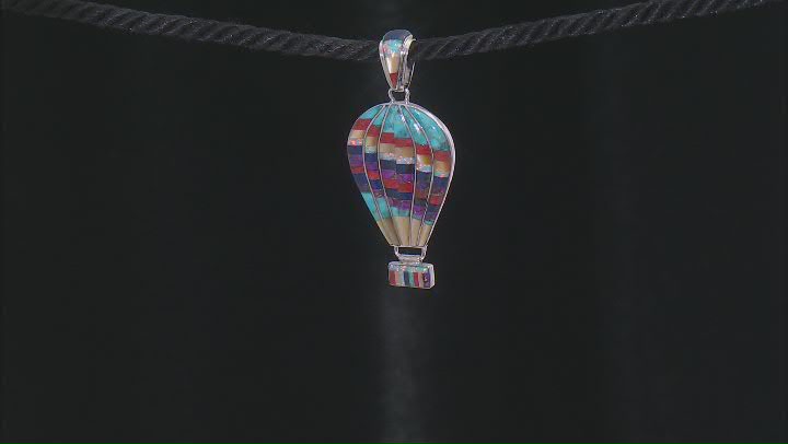 Multi-Stone Sterling Silver Hot Air Balloon Pendant Video Thumbnail