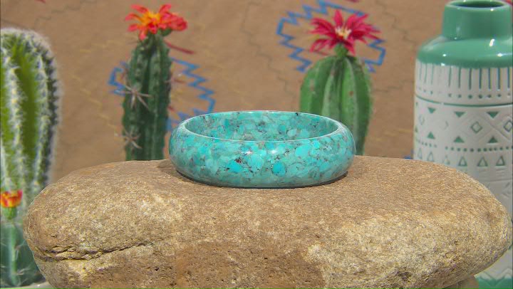 Blue Turquoise Bangle Bracelet Video Thumbnail