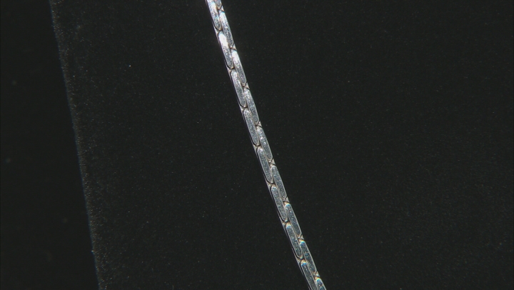 2mm Rhodium Over Silver 20.5" Chain