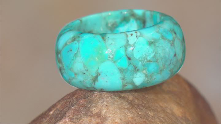 Blue Turquoise Eternity Band Ring Video Thumbnail