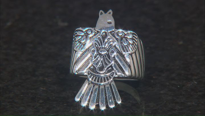 Oxidized Sterling Silver "Thunderbird"Ring Video Thumbnail