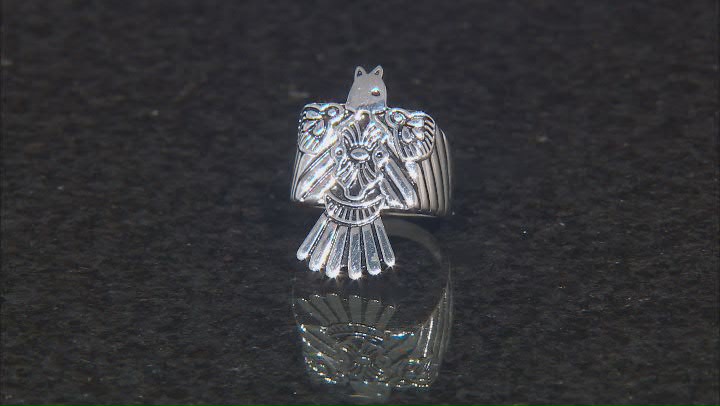 Oxidized Sterling Silver "Thunderbird"Ring Video Thumbnail
