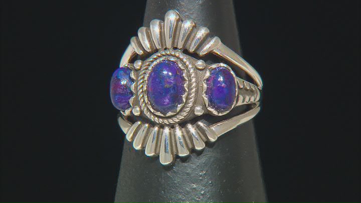Purple Turquoise Sterling Silver Ring Video Thumbnail