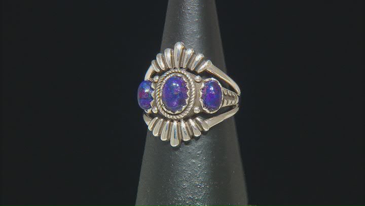 Purple Turquoise Sterling Silver Ring Video Thumbnail