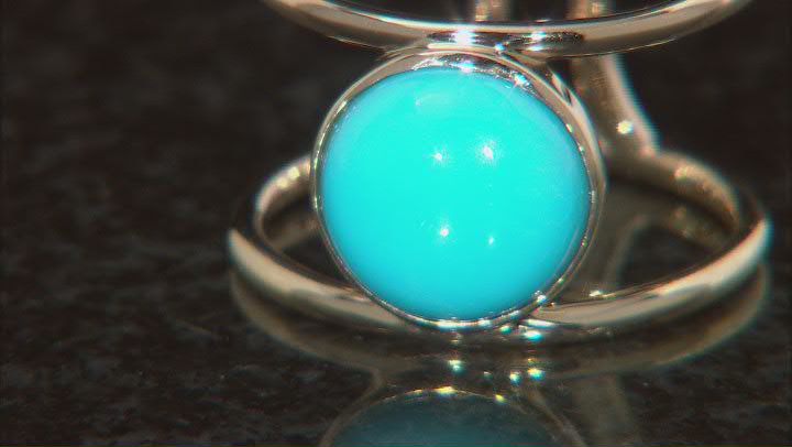 Blue Sleeping Beauty Turquoise 10k Yellow Gold Ring Video Thumbnail