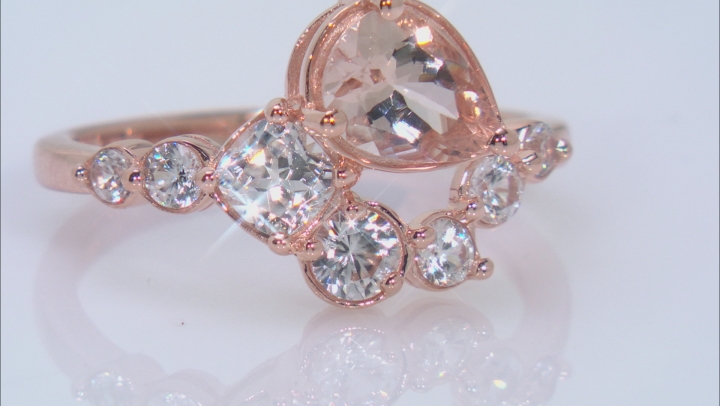 Peach Morganite 10K Rose Gold Ring 1.73ctw Video Thumbnail