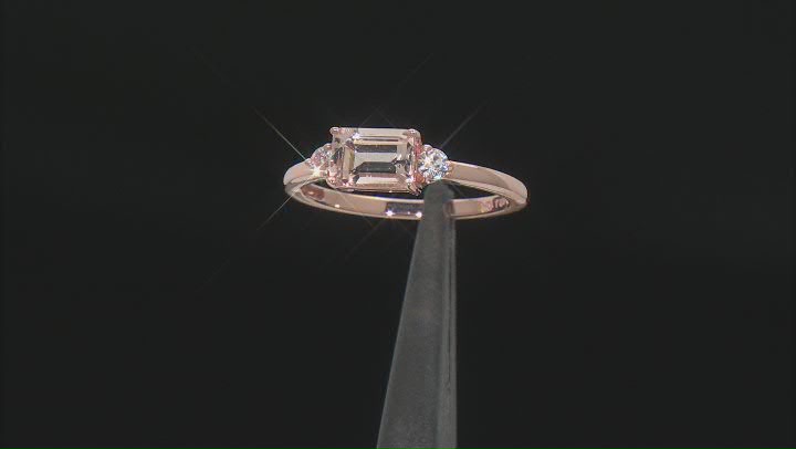 Peach Morganite 10k Rose Gold Ring 0.92ctw Video Thumbnail