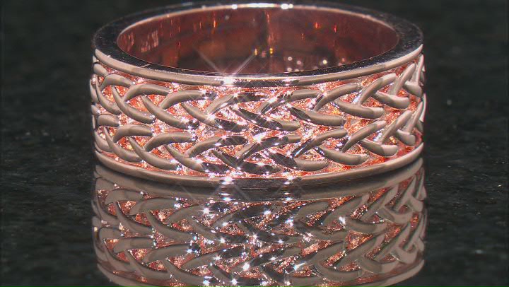 Copper Braid Design Men's Eternity Band Ring Video Thumbnail