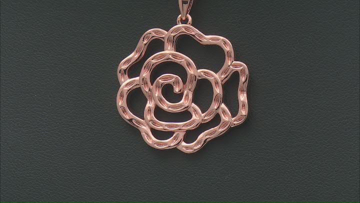 Copper Flower Shape Pendant With Chain Video Thumbnail
