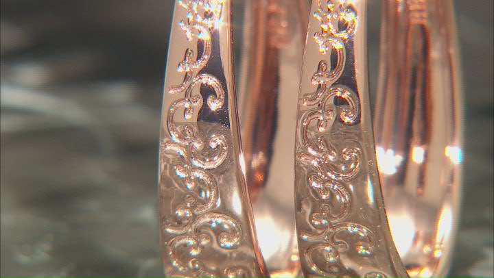 Copper Elongated Hoop Earrings Video Thumbnail