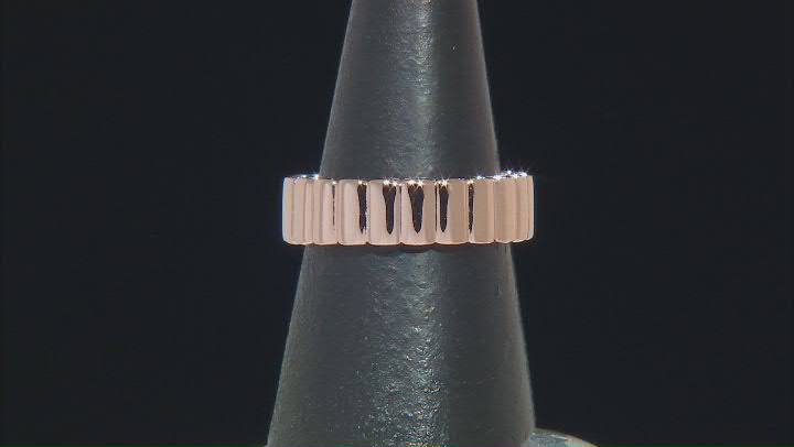 Ribbed Texture Copper Band Ring Video Thumbnail
