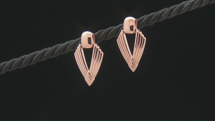 Textured Copper Dangle Earrings Video Thumbnail