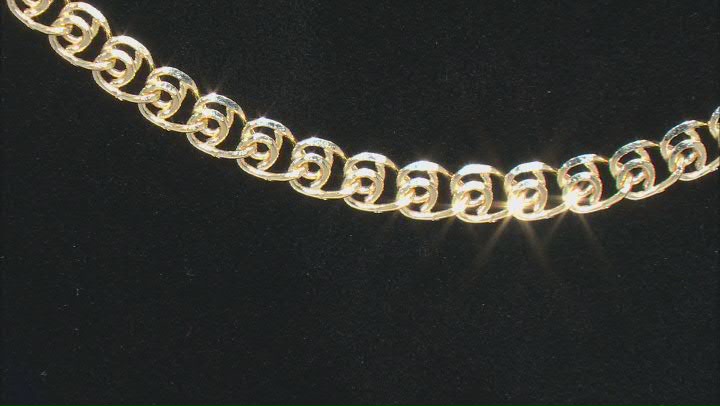 18K Yellow Gold Over Silver "Love" Chain Video Thumbnail