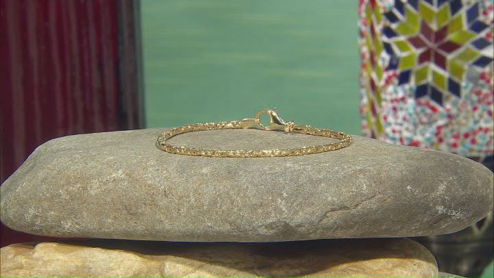 18k Yellow Gold Over Sterling Silver Byzantine Bracelet Video Thumbnail