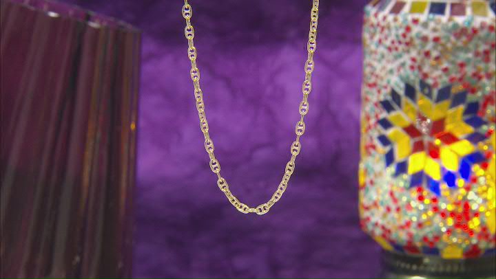 18k Gold Over Sterling Silver Mariner 18" Chain Video Thumbnail
