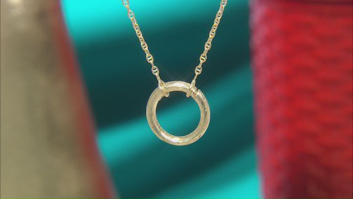 18k Yellow Gold Over Sterling Silver Mariner Necklace Video Thumbnail