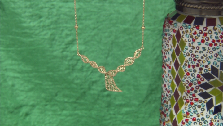 18k Yellow Gold Over Sterling Silver Necklace Video Thumbnail