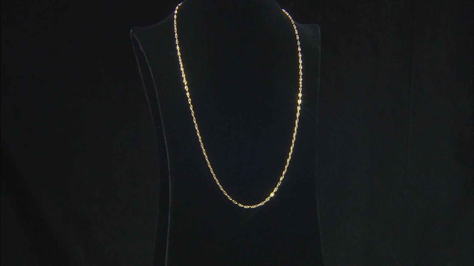 18k Yellow Gold Over Sterling Silver Mariner Chain Necklace Video Thumbnail