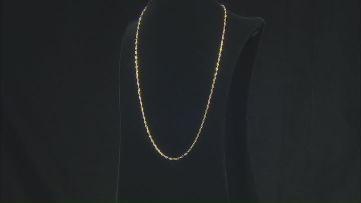 18k Yellow Gold Over Sterling Silver Mariner Chain Necklace Video Thumbnail