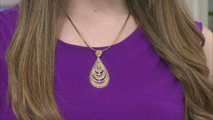 18k Gold Over Sterling Silver Pendant Video Thumbnail