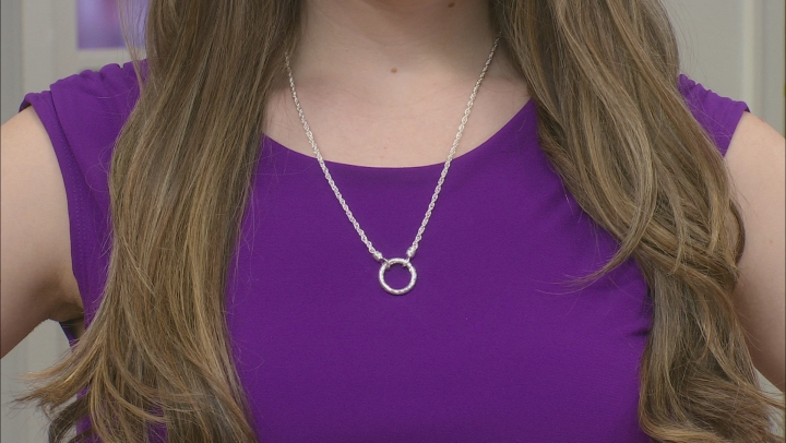 Platinum Over Sterling Silver Necklace Video Thumbnail