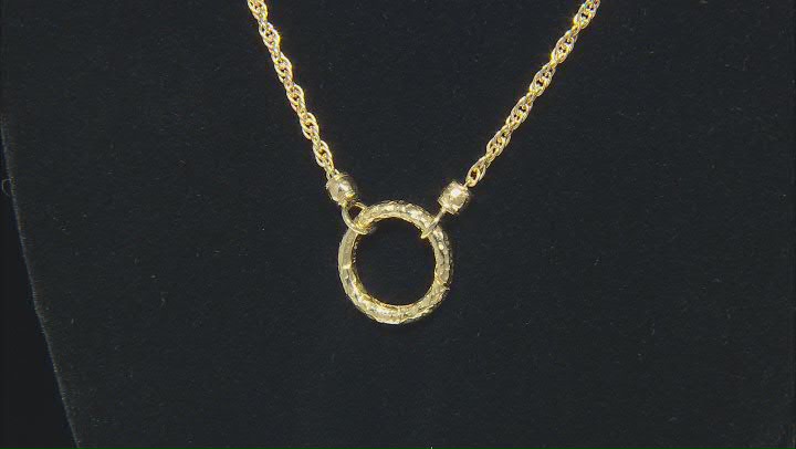 18K Yellow Gold Over Sterling Silver Chain Necklace Video Thumbnail